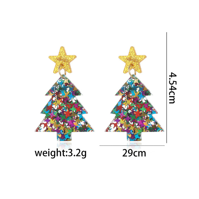 Wholesale Alloy bell snowman elk gingerbread man earrings Christmas earrings