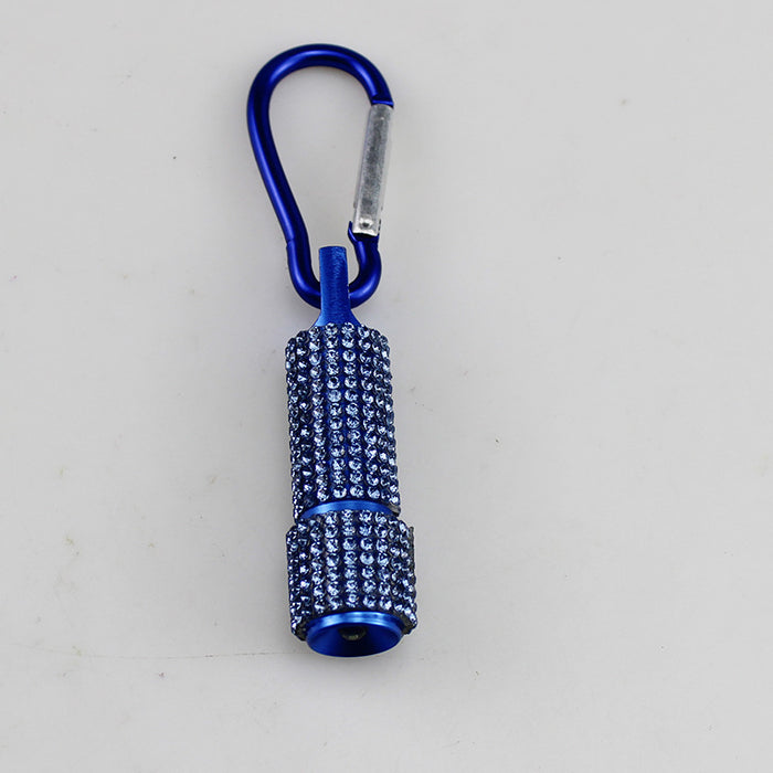 Wholesale Trendy Crystal Studded LED Flashlight White Fashion Accessory Gift