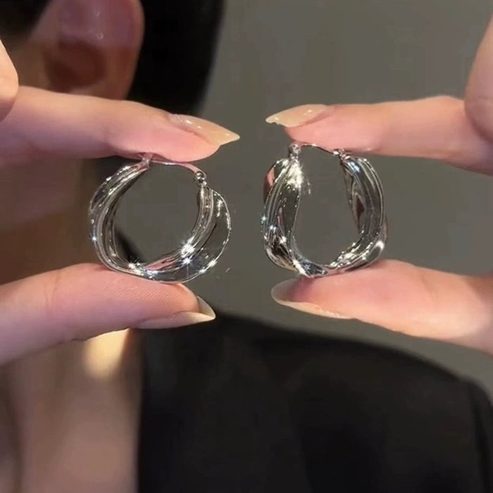 Wholesale  Round Hoop Earrings Women's Simple   Ear Button Earrings