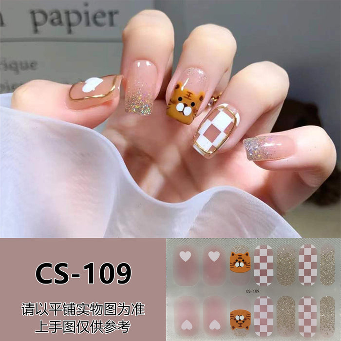 Wholesale No-bake Gel Waterproof Long-lasting 3D Nail Stickers JDC-NS-ARS003