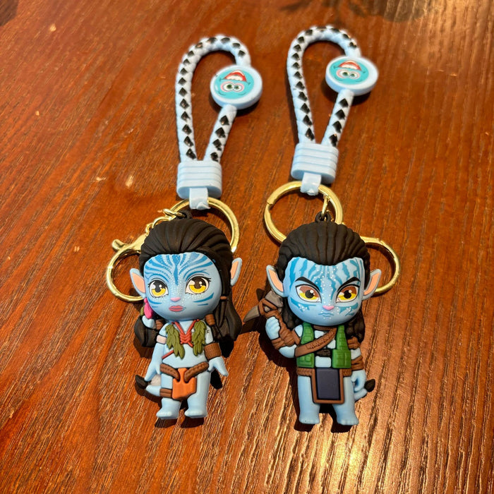 Wholesale Creative cartoon keychain 3D silicone figurine bag, couple pendant, car keychain gift