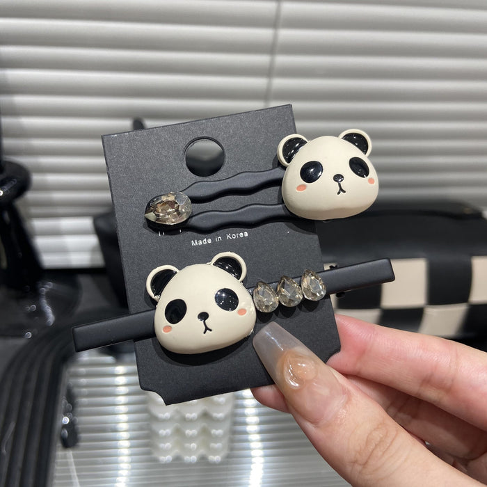 Wholesale  Cute panda bangs clip  clip duckbill clip side clip