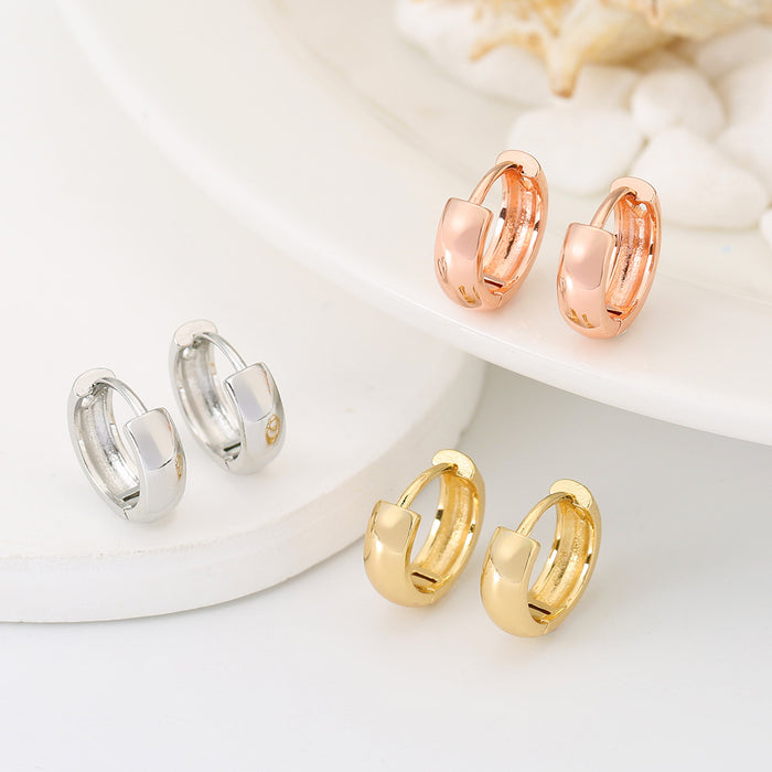 Wholesale  Glossy U-Shaped Plain Hoop Earrings Are AccessibleEarrings