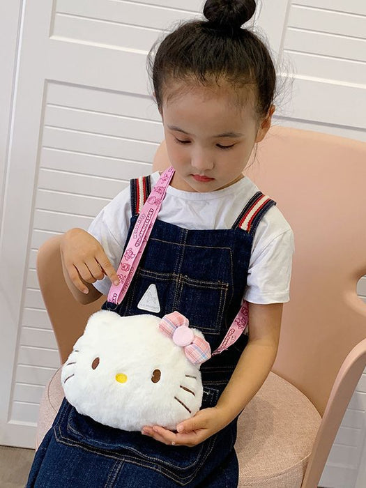 Wholesale Cute Cartoon Cat Bag Plush Doll Children's Shoulder Bag Plush Crossbody Bag