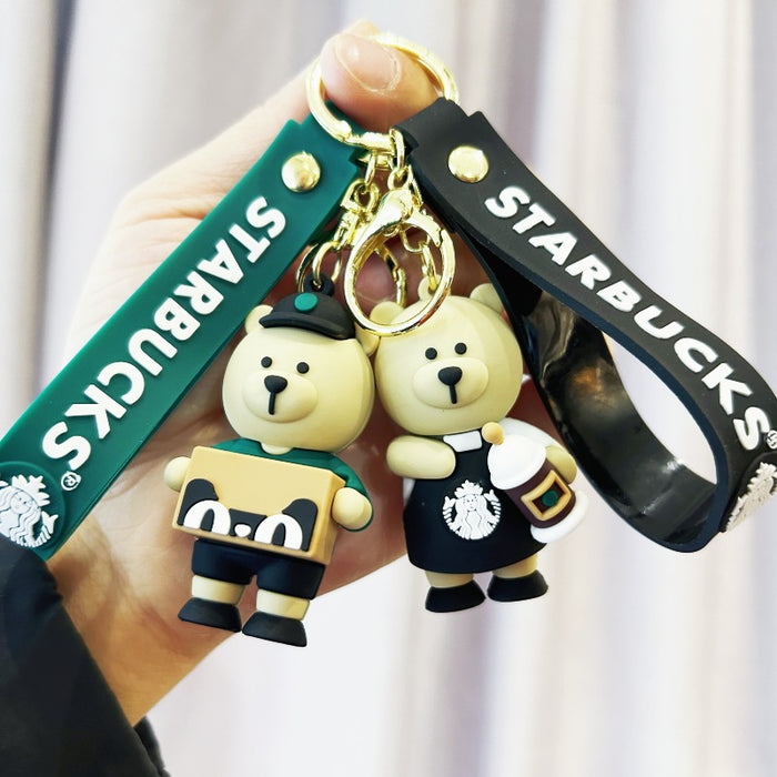 Wholesale Cartoon Bear Doll Silicone Keychain (F) JDC-KC-Chucheng004