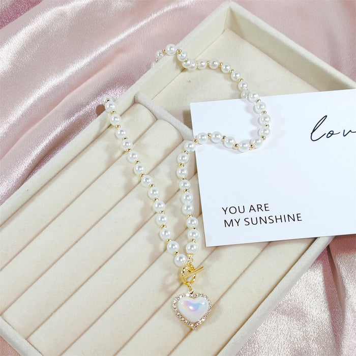 Wholesale Personalized design, clavicle chain, simple temperament, elegant heart, necklace, retro heart