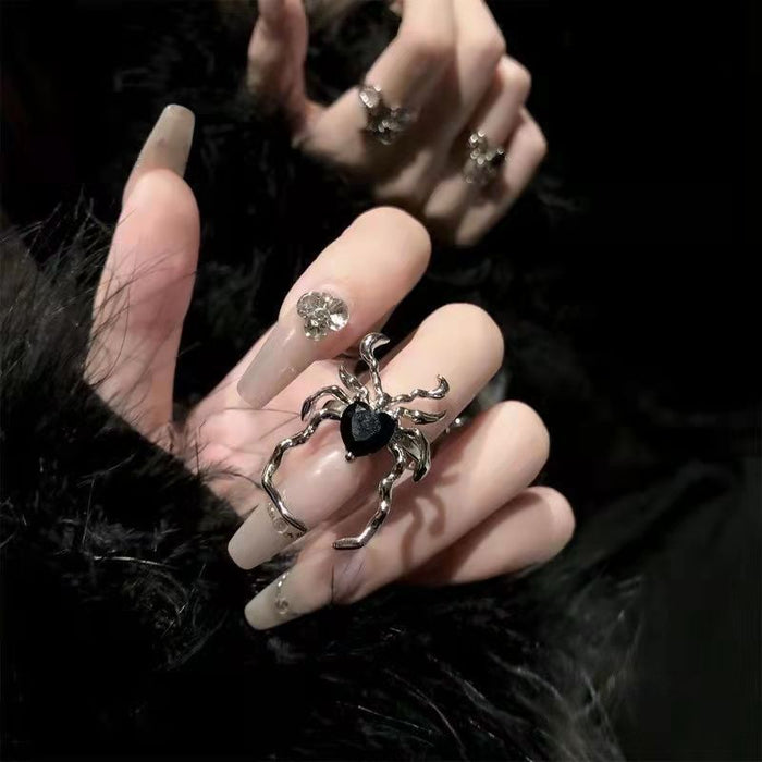 Wholesale Small niche design, open mouth personality ring, personality ring