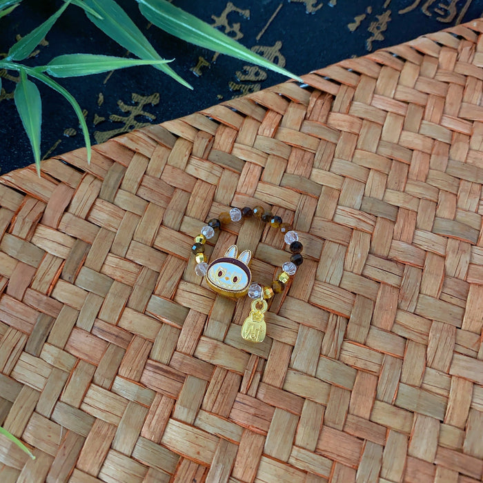 Wholesale Natural coffee bean beaded bracelets cute braided rope bracelets niche personality hand jewelry trend