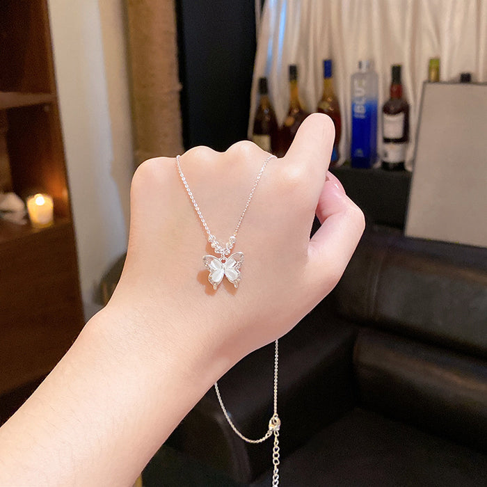 Wholesale Titanium Steel Micro Inlaid Zircon Clavicle Chain