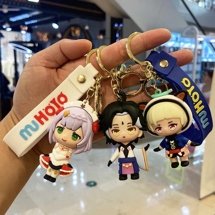 Wholesale Cute Cartoon Three-dimensional Silicone Keychain JDC-KC-Chongli013