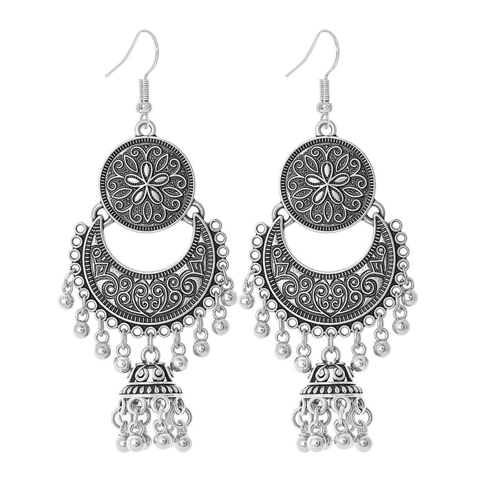 Wholesale Bohemian Tassel Earrings Alloy Geometric Electroplated Party Jewelry Accessory MOQ≥2
