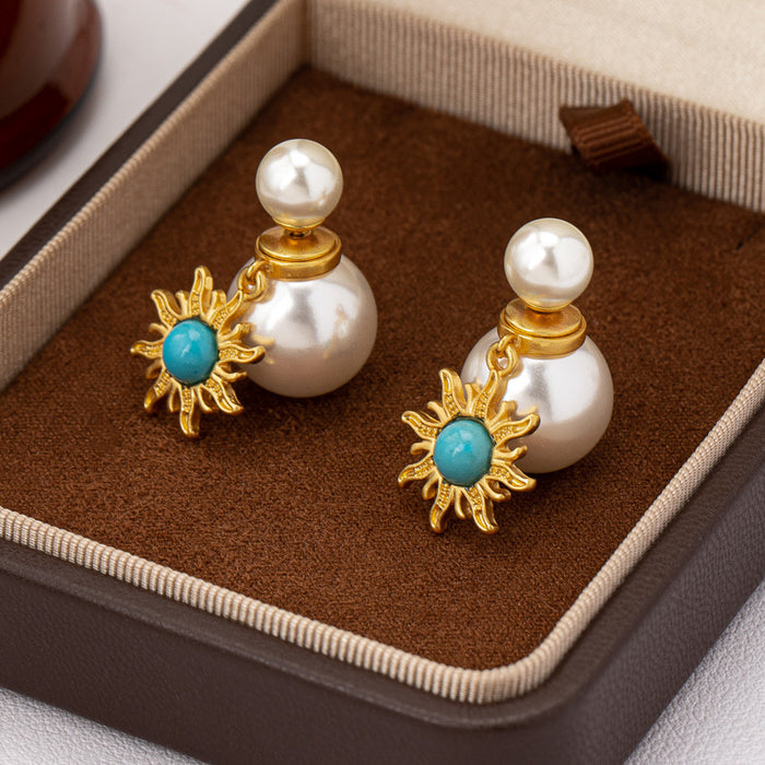 Wholesale Snowflake Pearl Earrings for Women