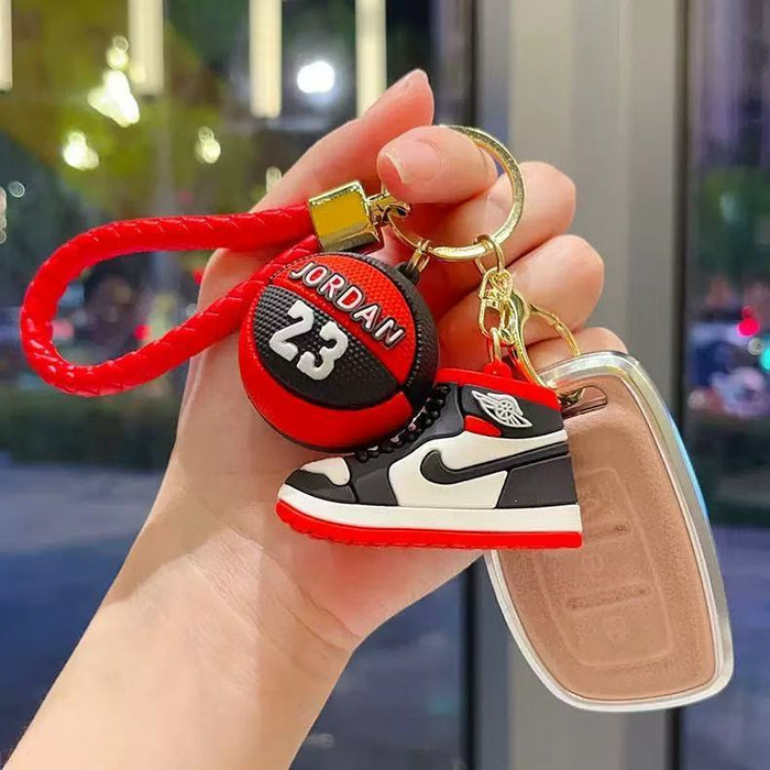 Wholesale 3D silicone basketball shoe keychains