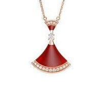 Wholesale Small skirt fan-shaped necklace silver light luxury niche shell