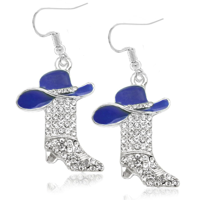 Wholesale Western boots earrings diamond pendant earrings