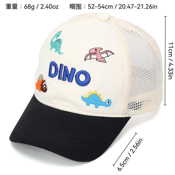 Wholesale Cartoon Dinosaur Mesh Baseball Cap for Kids Summer Sun Protection Unisex Hat for Resale