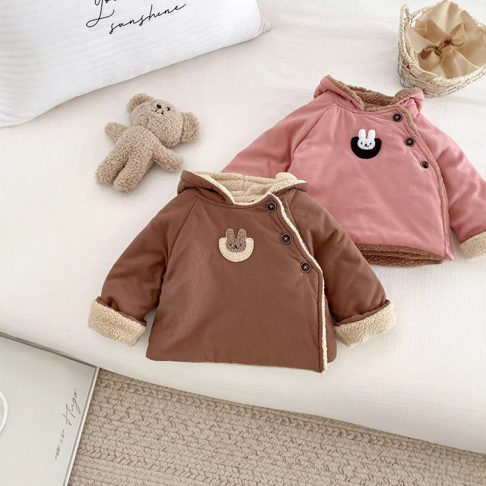 Wholesale Lambskin Thickened Coat Children's Plush Cotton Coat JDC-CTS-WeiNiS022