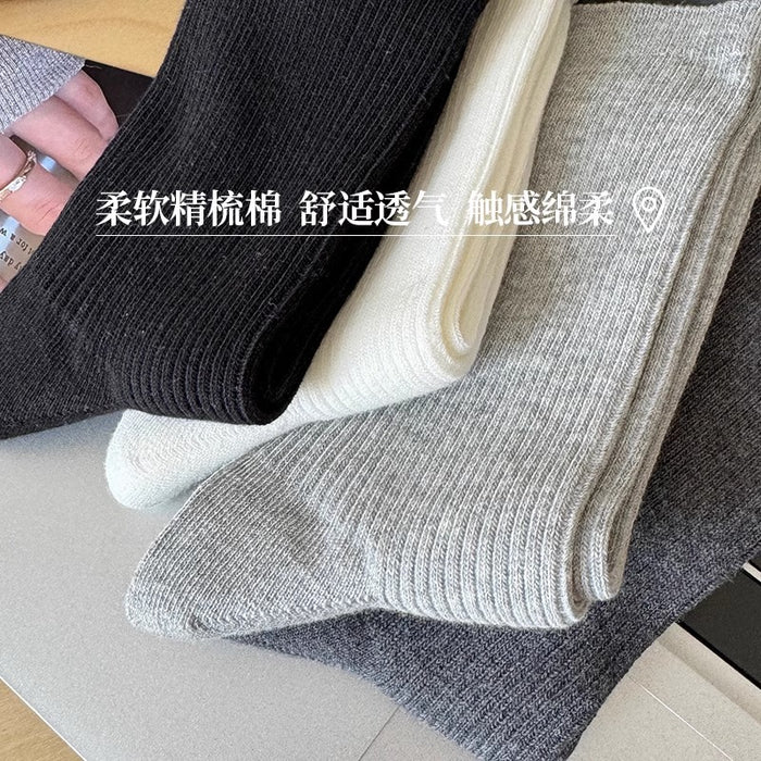 Wholesale Gray socks, mid length socks, long and thin styles, stacked socks