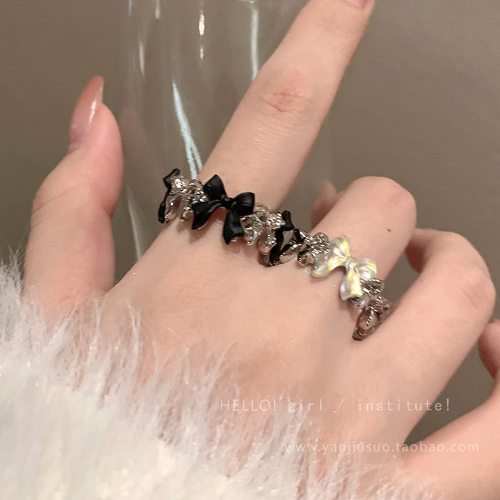 Wholesale Sweet bow ring  Open index finger ring