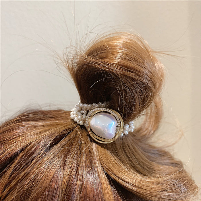 Wholesale Pearl elegant headband for women online ponytail light luxury hair band hair accessories