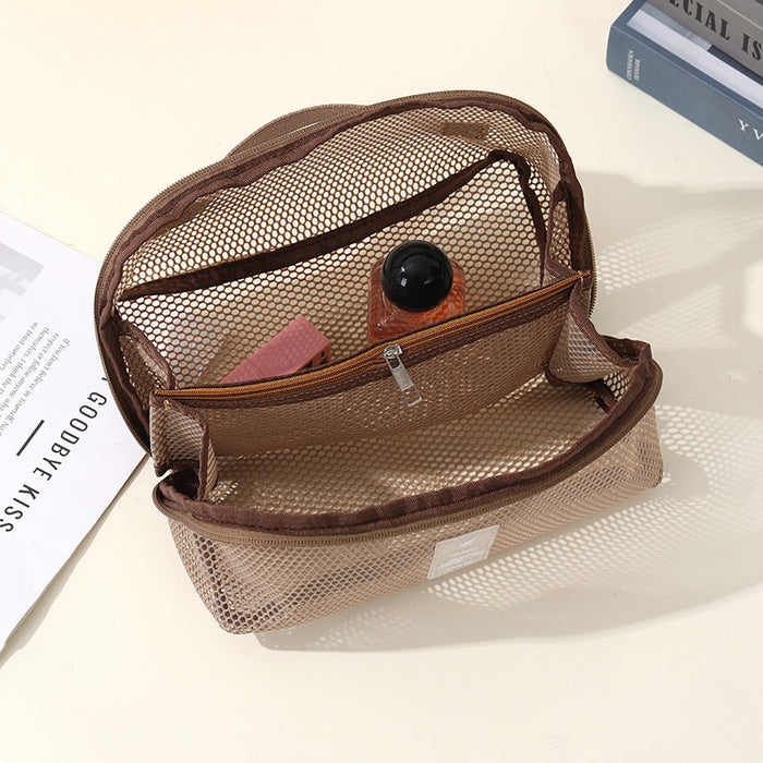 Wholesale Chic Mesh Cosmetic Bag Travel Multipurpose Organizer Handbag For Cosmetics Storage