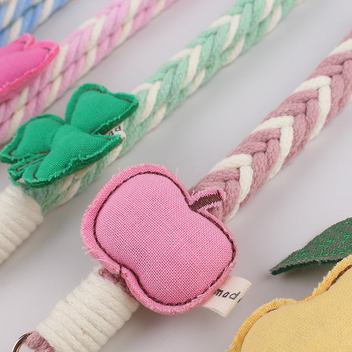 Wholesale Cartoon Fruit Cloth Woven Keychain Mobile Phone Lanyard Water Cup Portable Lanyard Bag Hanging