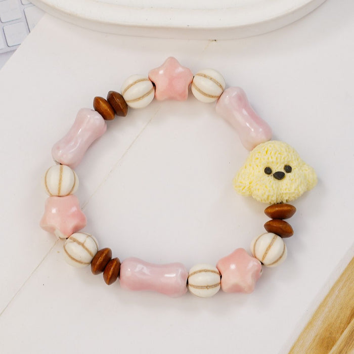 Wholesale Ceramic Bracelet Cartoon Cute Dog Versatile Bracelet Student Bracelet Wholesale