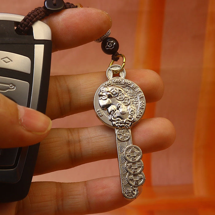 Wholesale Brass vault gold key men's car pendant keychain