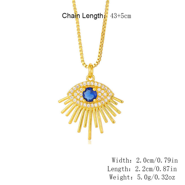 Wholesale Türkiye Evil Eye Necklace Pendant Female JDC-PT-YJ003