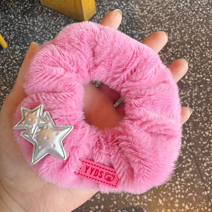 Wholesale Advanced Durable Rubber and Hair Accessories Cute Decorative Bow Plush Hair Ring Cute  Hair Ring