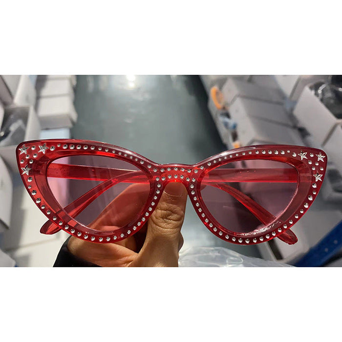 Wholesale 2024 Cat Eye Diamond PC Sunglasses JDC-SG-XIa069