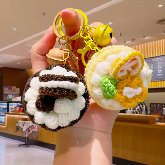 Wholesale Crochet Cake Keychain Fashion Accessory Boutique Resale Gift MOQ≥2