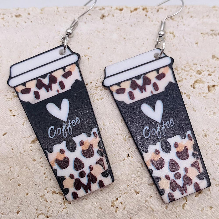 Wholesale New Valentine's Day Earrings Leopard Heart JDC-ES-YaChen012