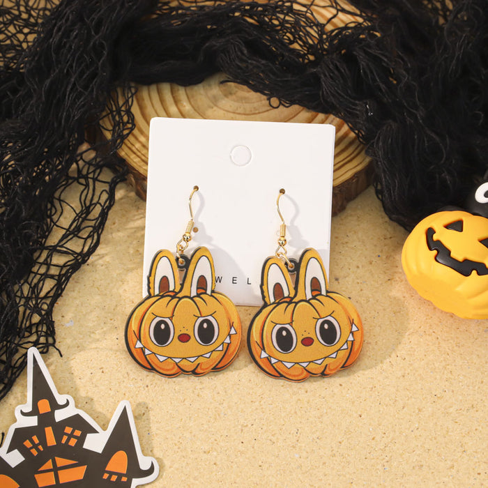 Wholesale  pumpkin lantern earrings cute funny cartoon ghost earrings