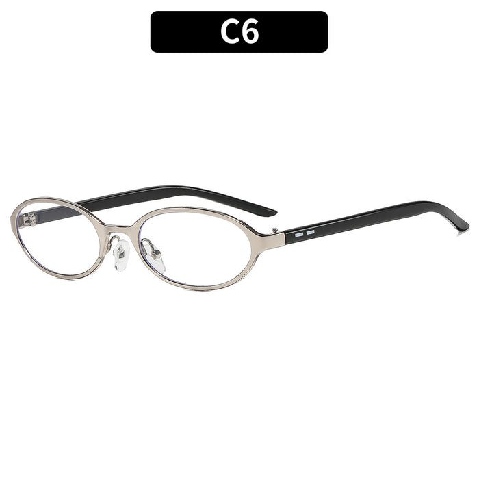 Wholesale Trendy Retro Oval Metal Sunglasses with Gold Frame and Gray Lenses Fashion Accessory