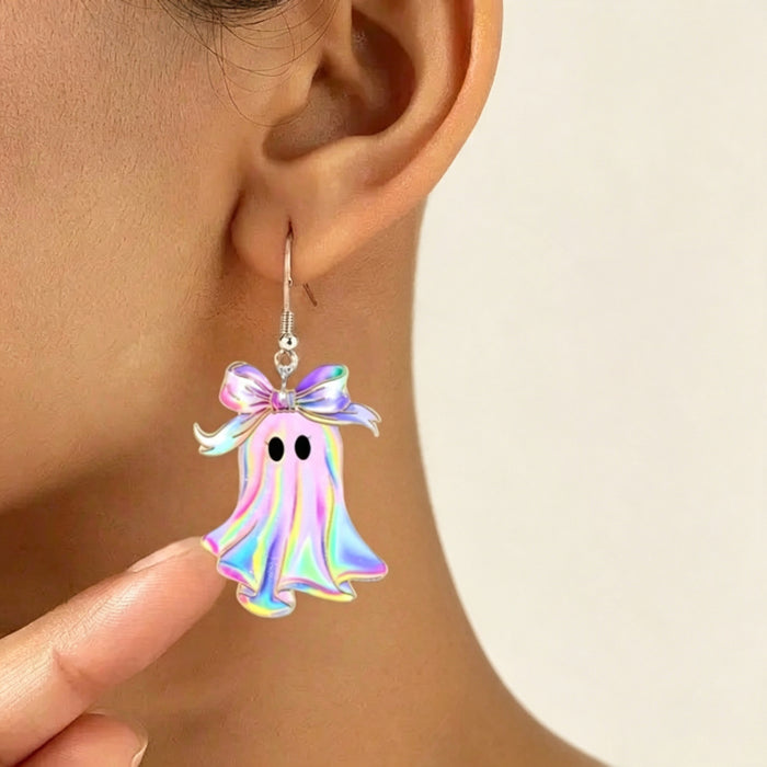 Wholesale Acrylic Phantom Ghost Earrings  Cartoon Fun Jewelry Fashion Accessory Gift Boutique Resale