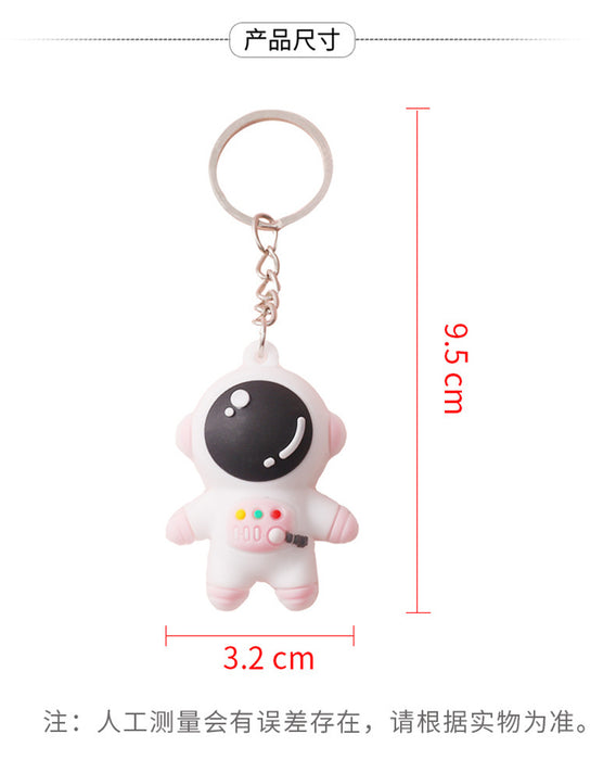 Wholesale Cartoon keychain silicone astronaut Keychain Car pendant doll keychain pendant