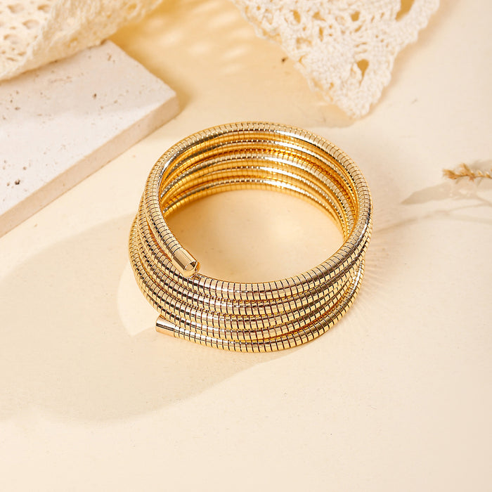 Wholesale New exaggerated multi-layer bracelet, simple alloy snake bone chain bracelet, and hand jewelry for accessories