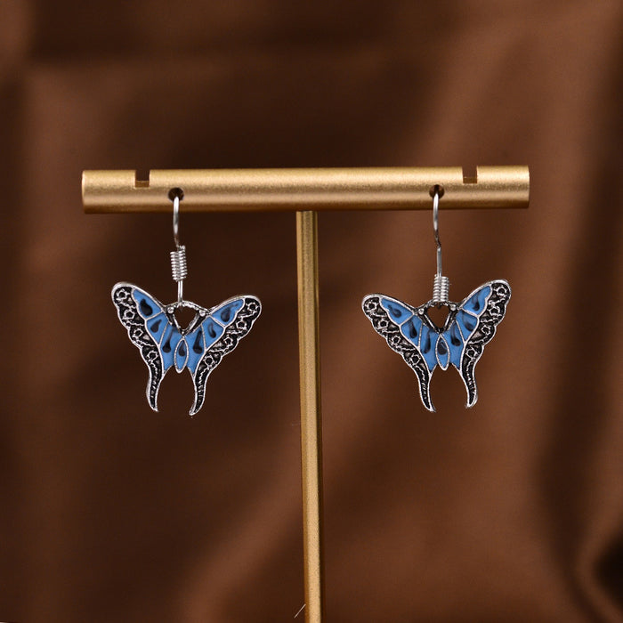 Wholesale 2pcs Retro Long Butterfly Simple Statemente Earrings