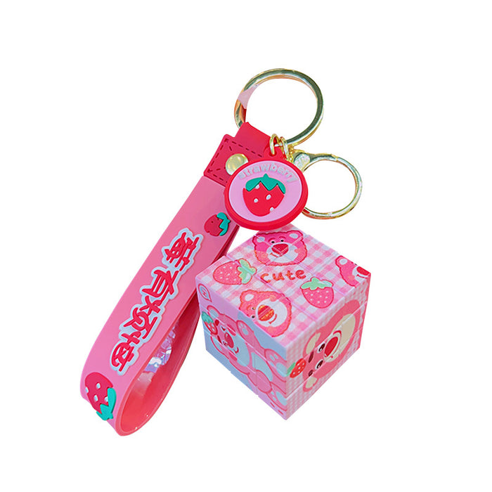 Wholesale Mini Cartoon Bear Rubik's Cube Keychain JDC-KC-KuM016