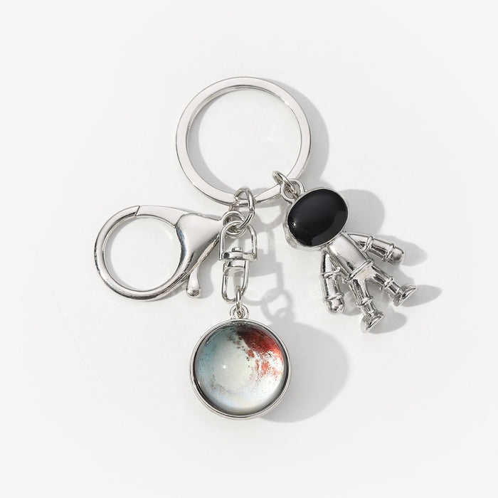 Wholesale Nine Planets Moon Astronaut Alloy Keychain JDC-KC-HuiWen014