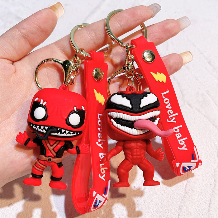 Wholesale Silicone Cartoon Doll Keychain JDC-KC-QiChao067