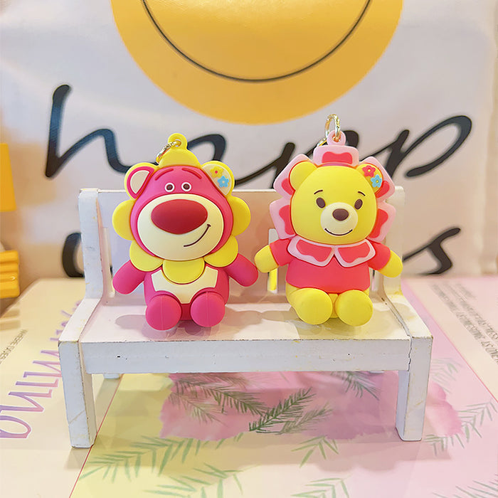 Caricatura al por mayor Epoxy Bear Keychain JDC-KC-KUM019