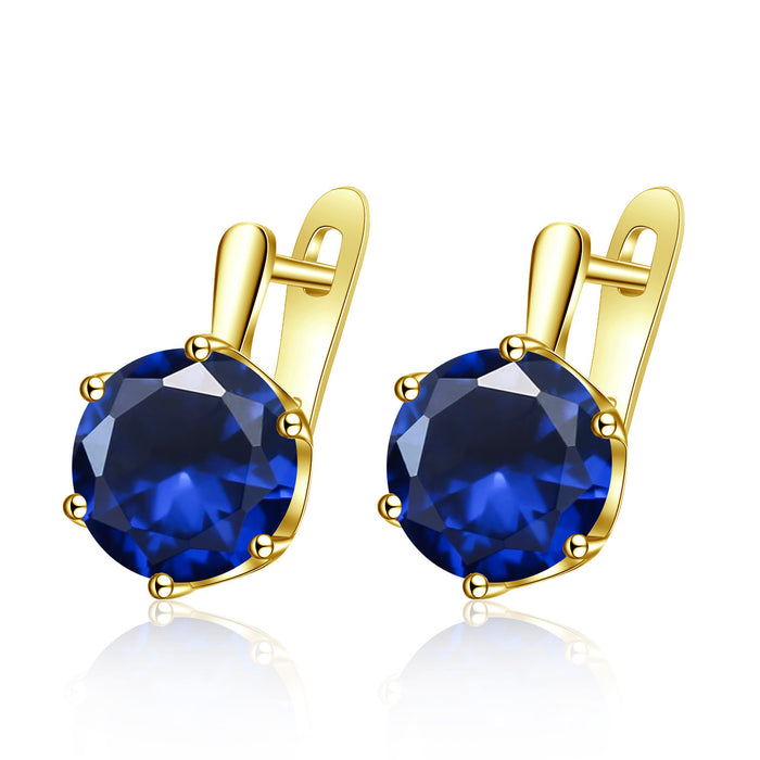 Wholesale Trendy Crown Earrings Copper Electroplated Jewelry Accessory for Resale