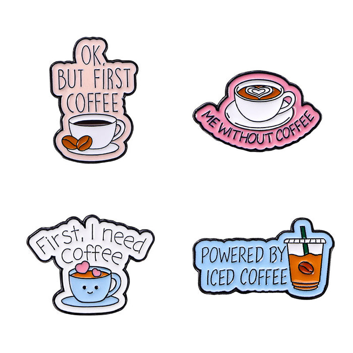 Wholesale Original  coffee cartoon cute  brooch