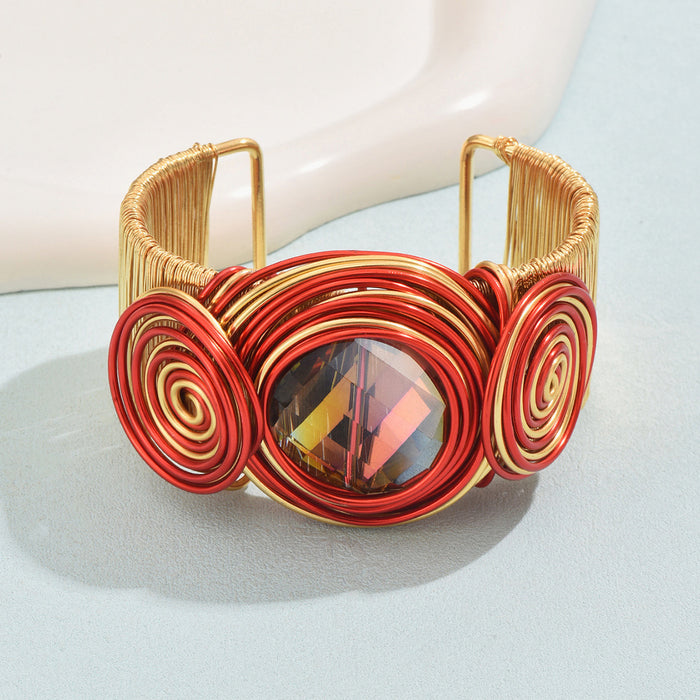 Wholesale Handmade geometric jewelry with flower bracelets