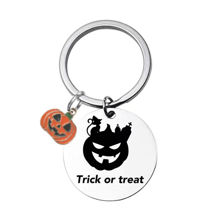 Wholesale Halloween Cartoon Ghost Stainless Steel Keychain JDC-KC-JinZ011