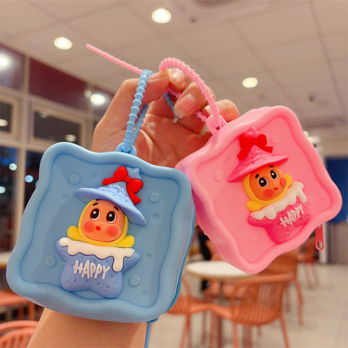 Wholesale Cute Cartoon Silicone Earphone Bag