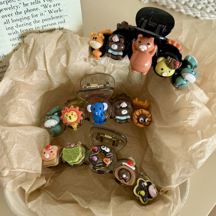 Wholesale Cute Animal Large Grab Hair Clips