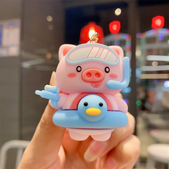 Wholesale Cartoon Summer Pool Party Keychain